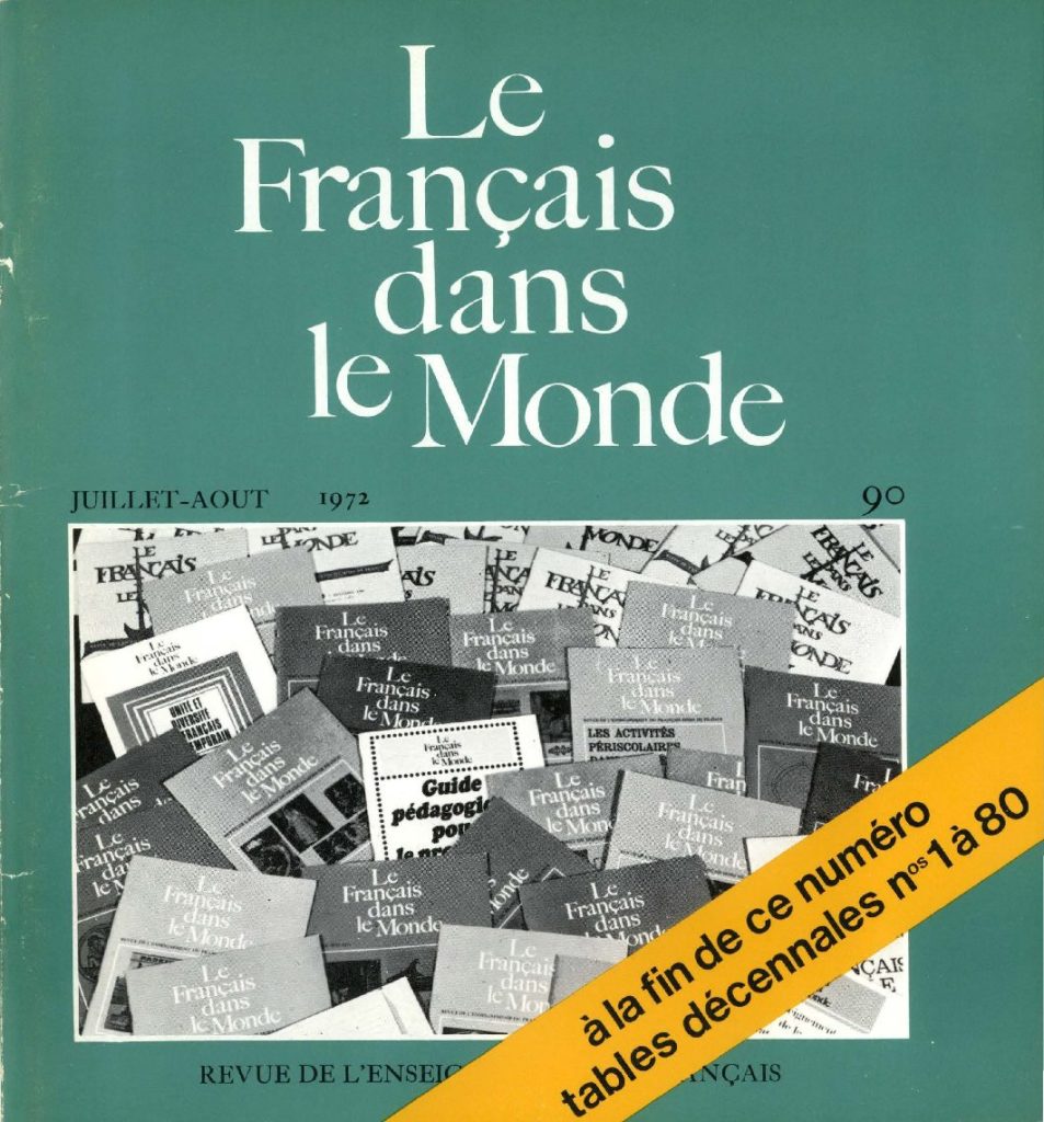 Le français dans le monde 90