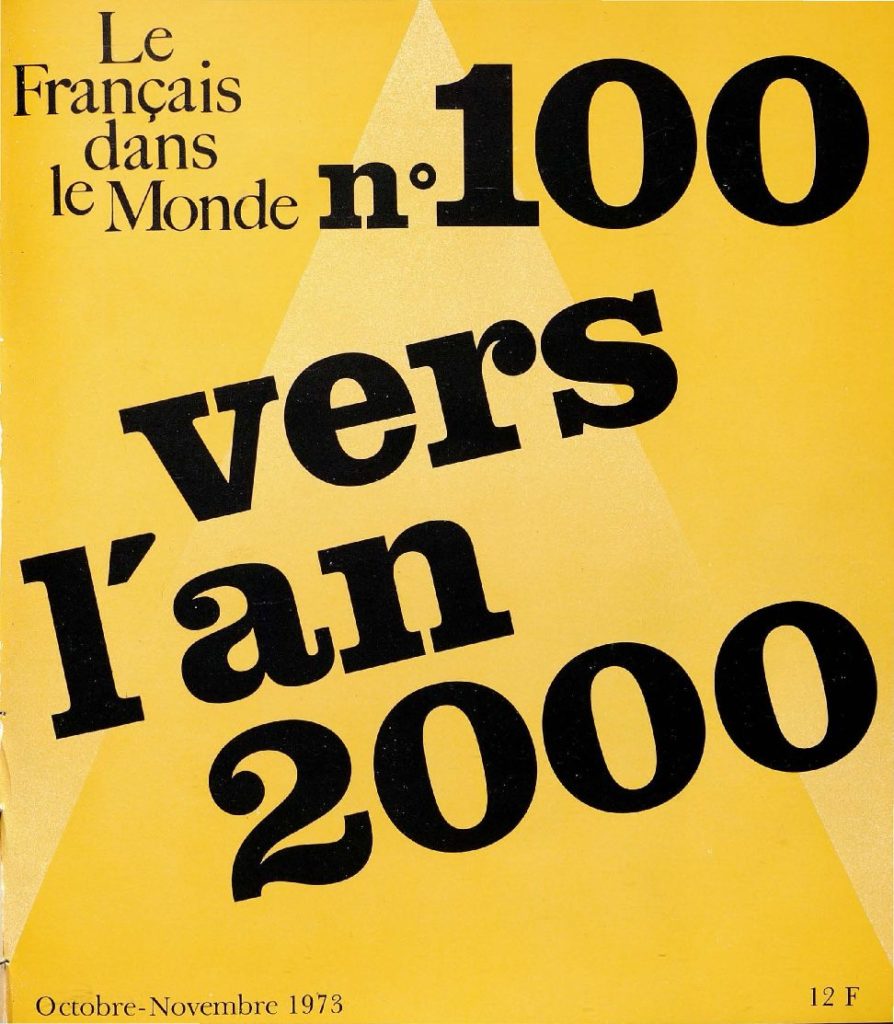 Le français dans le monde 100