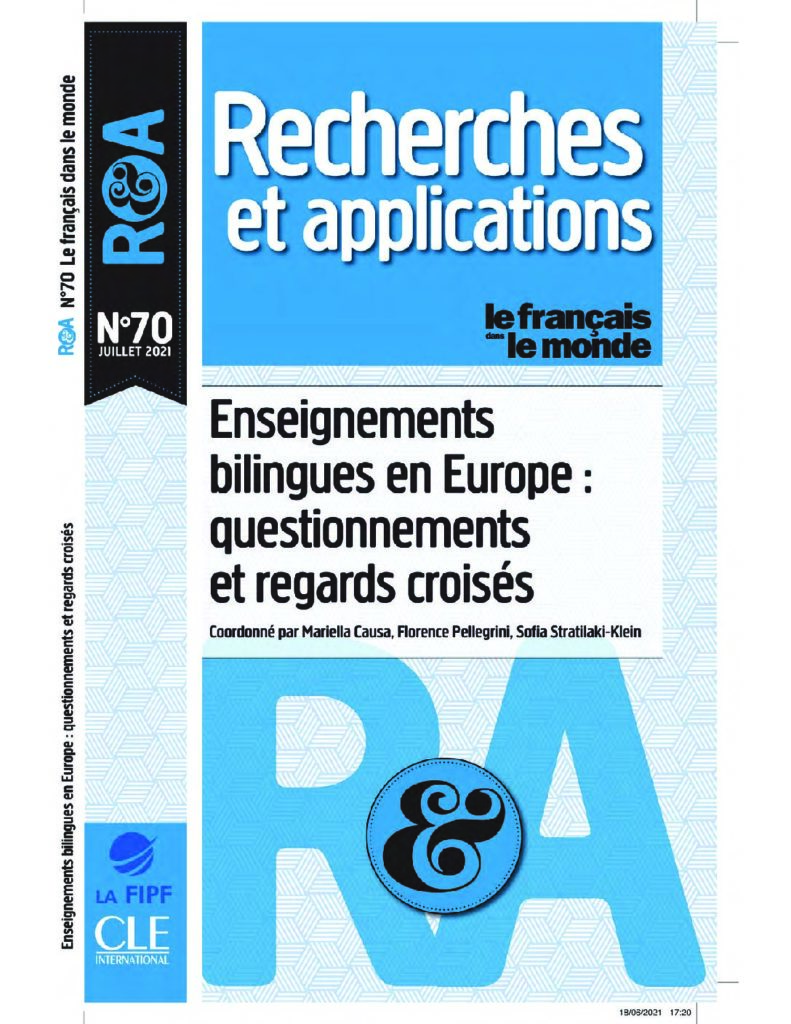 Enseignements bilingues en Europe : questionnements et regards croisés 70