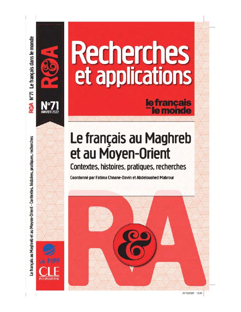 Le français au Maghreb et au Moyen-Orient Contextes, histoires, pratiques, recherches 71